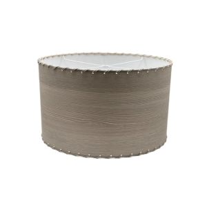 19 x 21 x 13 Bois Blanche Drums with Taupe Suede Whipstitching