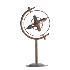 Armillary Celestial Guide Globe Metal Rotates