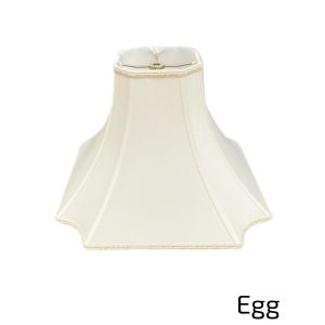 Inverted Square Bell Lampshade with Gimp Trim 5.5x5.5-15x15-11.5 Egg