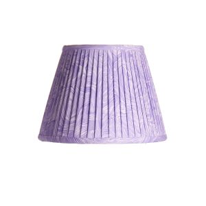 6 x 10 x 7.5 Empire Lavender Knife Pleat Marble Cotton Lampshade