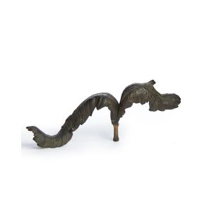 Tie Back Bronze Feather Lamp Finial