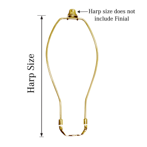 Lampshade Harp with Finial - Brass