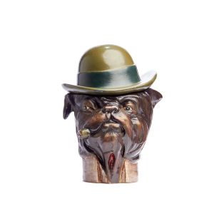 Humidor Bull Dog and Bowler Hat with Stogie bottom