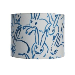 15 x 16 x 14 Hunt Slonem Hutch Blue Bunny Cylinder Drum Lampshade 