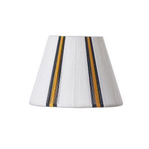 7 x 12 x 9 Empire String and Cord Blue and Gold Stripe Lampshade 