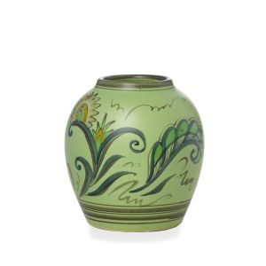 Gouda Green Pottery Vase