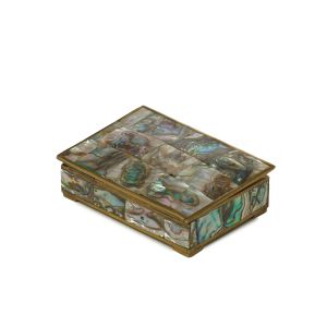 Abalone Box with Silver Casing Mother of Pearl