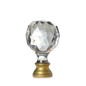 Solid Crystal Faceted Newel Post Finial
