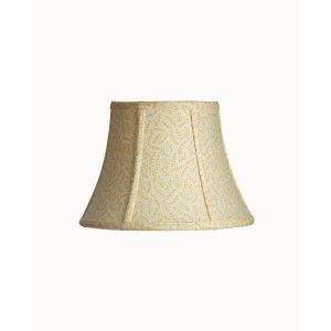 6 x 10 x 7.5 Empire Bell Hill Brown Light Yellow Stretched and Piped Lampshade