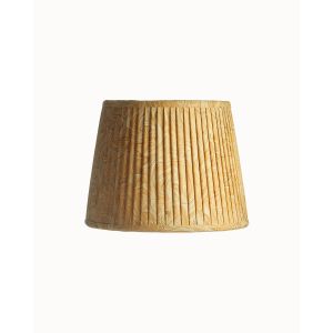 9 x 11 x 8.5 Drum Yellow Gold and Taupe Marble Print Lampshade