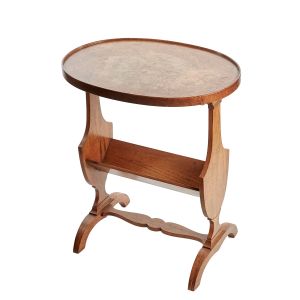 Oval two-tier Mahogany Occasional Side table
