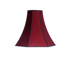 Fluted Hexagon Cone Pagoda Red with Black Trim