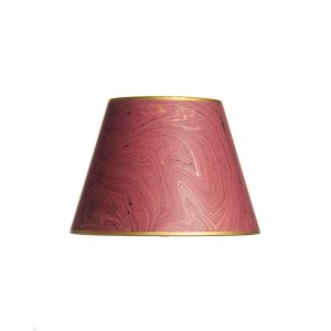 6.5 x 11 x 8 Empire Marble Paper Burgundy and Gold Lampshade