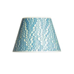6.5 x 11 x 8 Empire Marbled Indian Cotton Rag Paper Combed Blue Lampshade